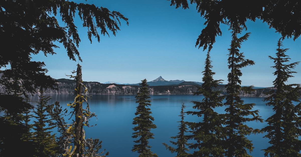 Photo of Crater Lake in Oregon, taken by a hiker, promoting PT Northwest Physical Therapy.